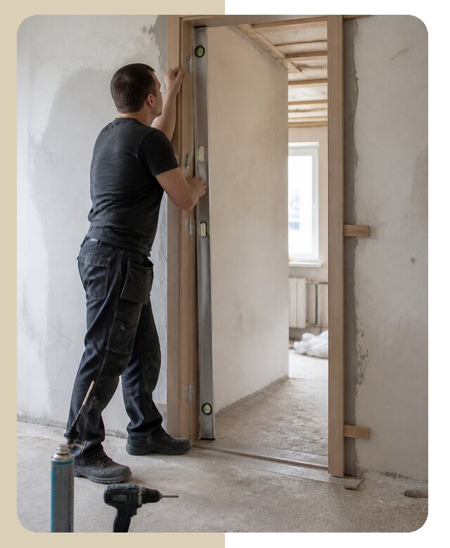 Профессиональный монтаж межкомнатной коробки под ключ в Мысках