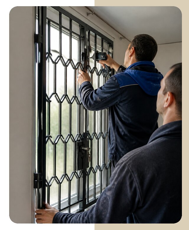 Установка распашных решеток в Мысках цена от 6593 р. | ДвериЛегко-Мси