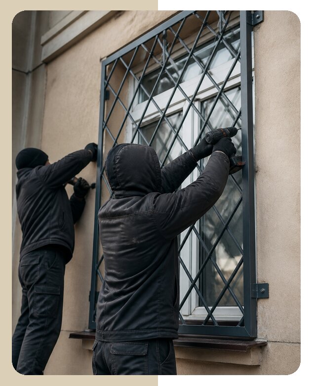 Установка антивандальных решеток на окна в Мысках